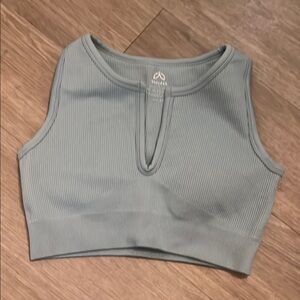 Amazon Essentials Green Sleeveless Crop Tank Top